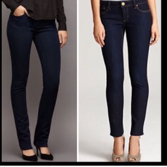 DL1961 Tory Slim Straight Five Pocket Dark Wash Four Way Stretch Jeans Size 26 - Picture 1 of 16